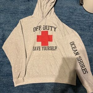 LIFE GUARD SAVE YOUR SELF MENS LARGE HOODIE